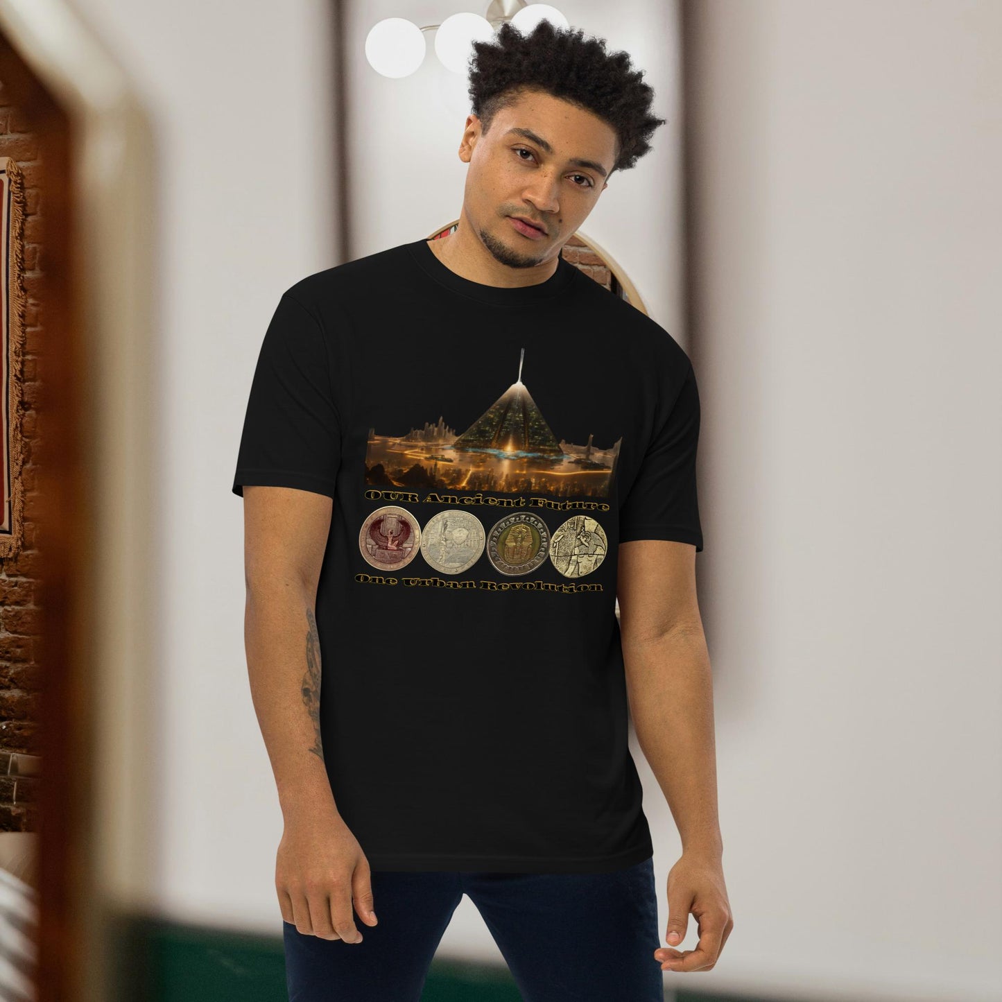 "ANCIENT FUTURE" Men’s Premium Heavyweight Tee