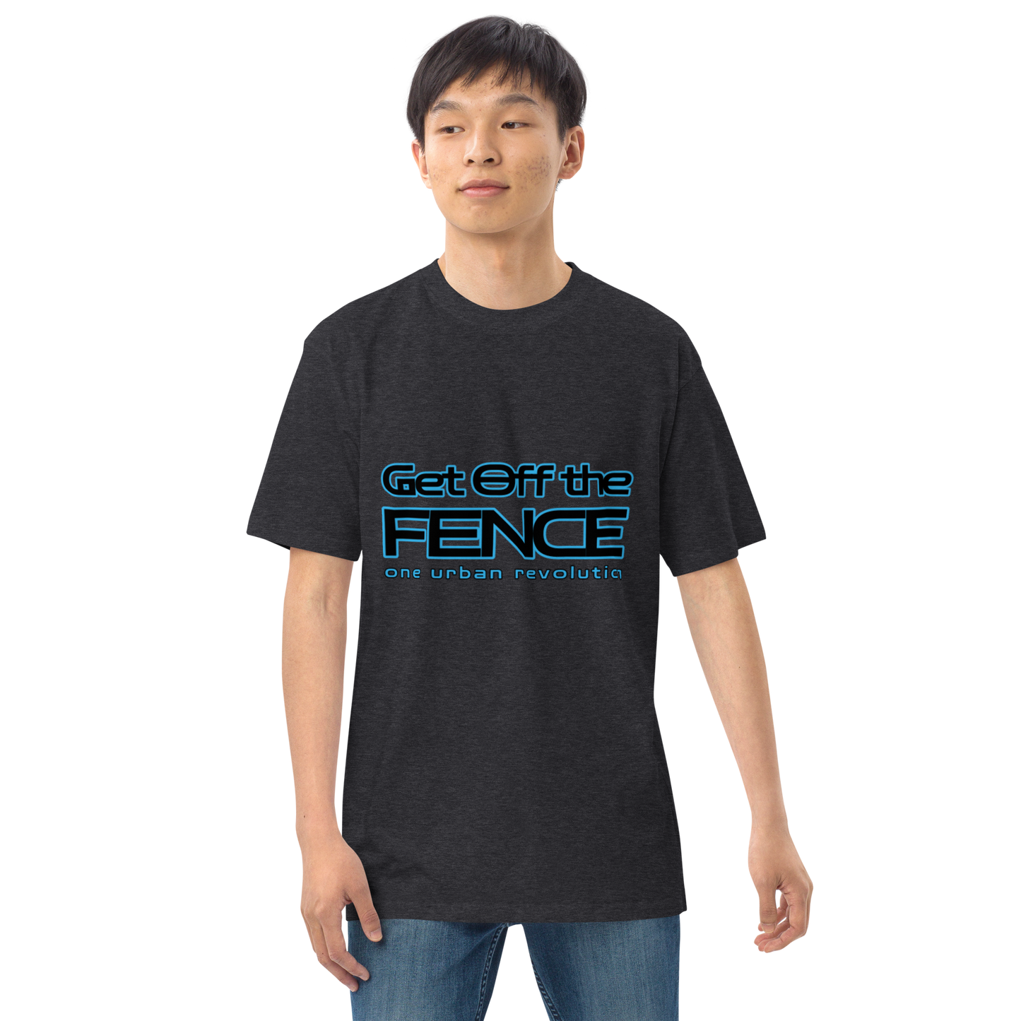 "OFF THE FENCE" Men’s Premium Heavyweight Tee