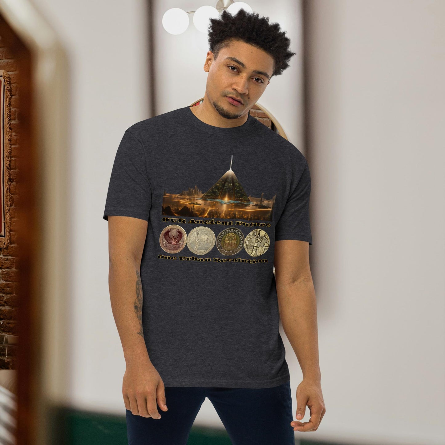 "ANCIENT FUTURE" Men’s Premium Heavyweight Tee