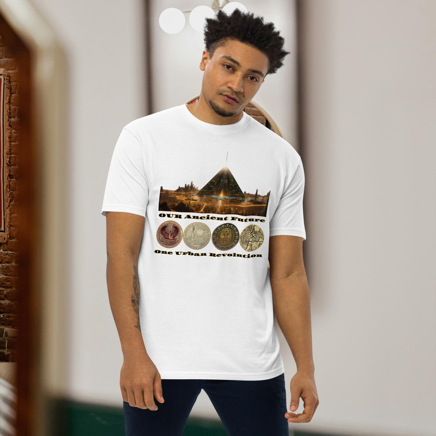 "ANCIENT FUTURE" Men’s Premium Heavyweight Tee