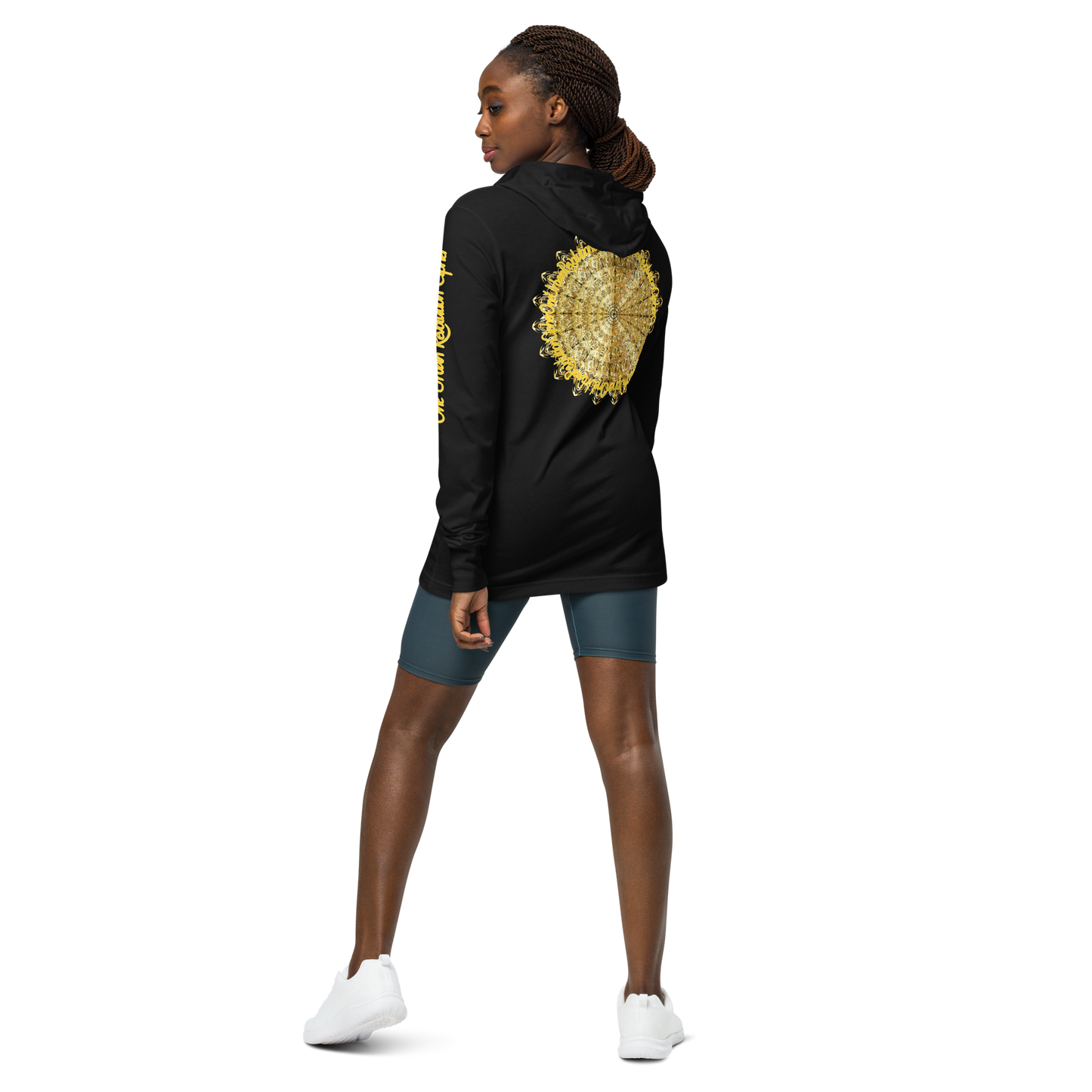 "GOLDEN MEDITATION" Unisex Hooded Long-sleeve Tee