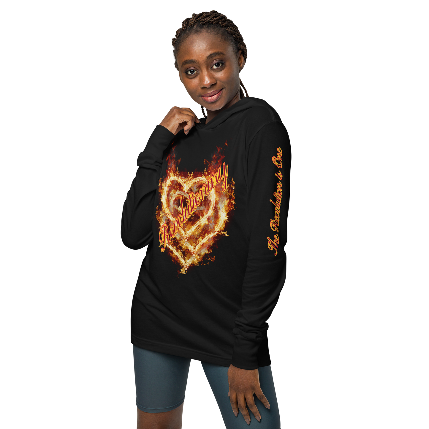 "CORE FIRE" Unisex Hooded Long-sleeve Tee