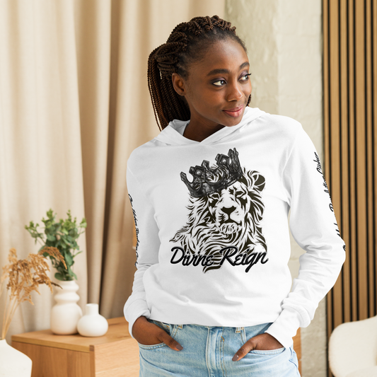 "DIVINE REIGN" Unisex Hooded Long-sleeve Tee