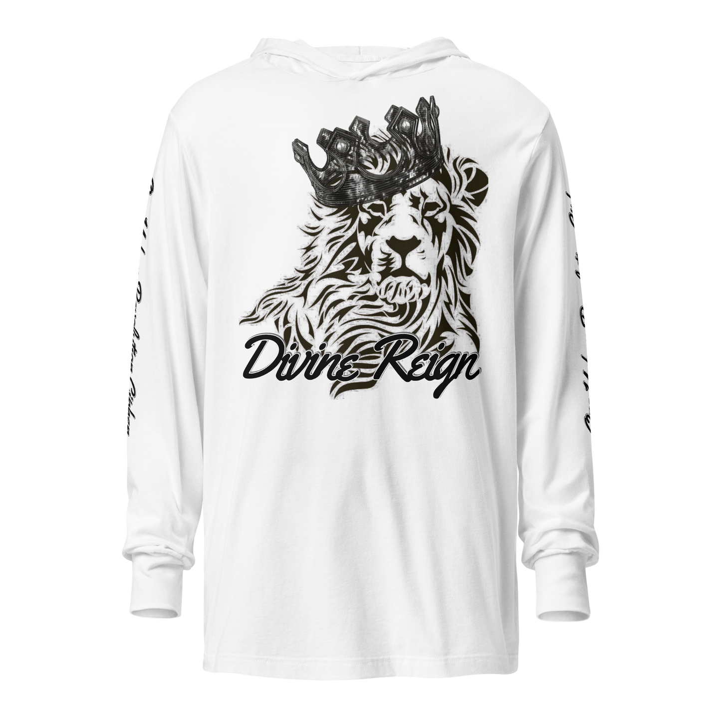 "DIVINE REIGN" Unisex Hooded Long-sleeve Tee