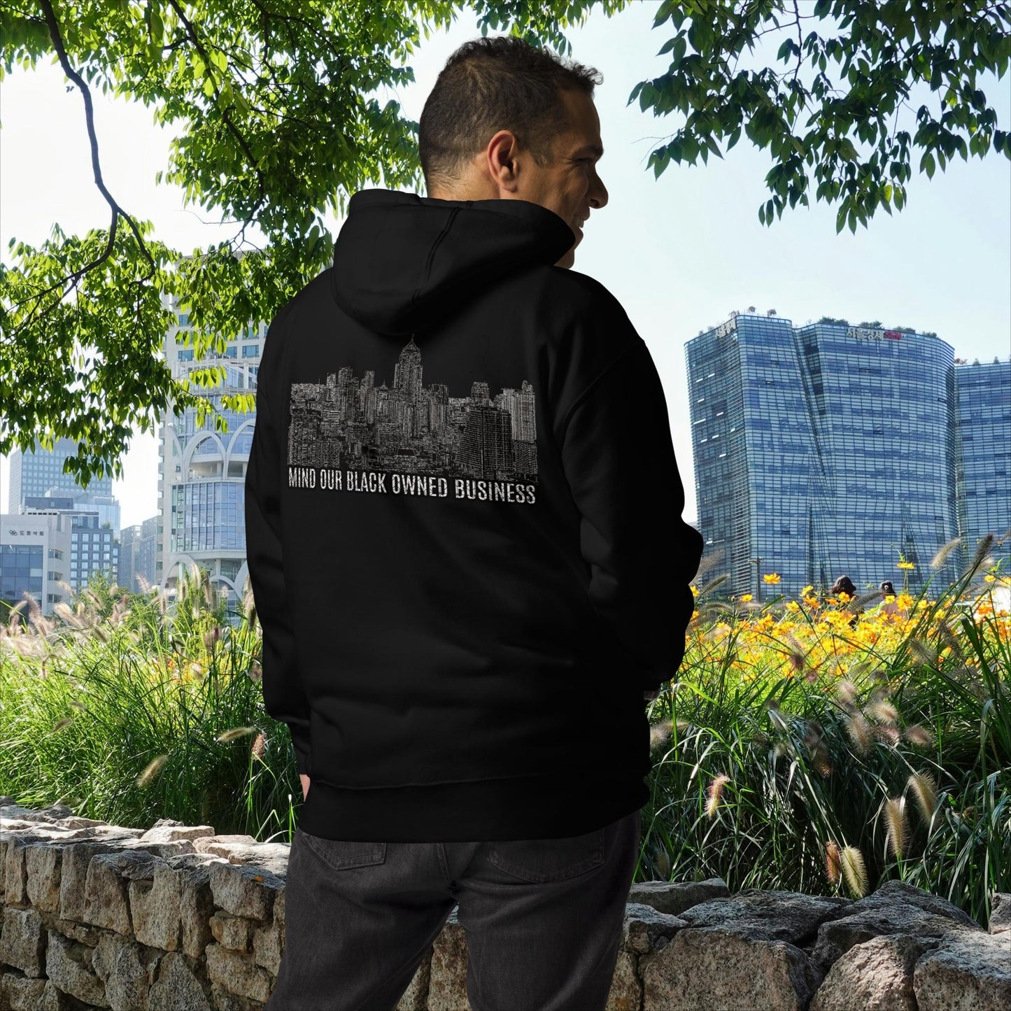 "BLACK WALL STREET" Embroidered Unisex Hoodie