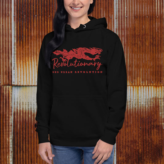 "RED DRAGON" Embroidered Unisex Hoodie