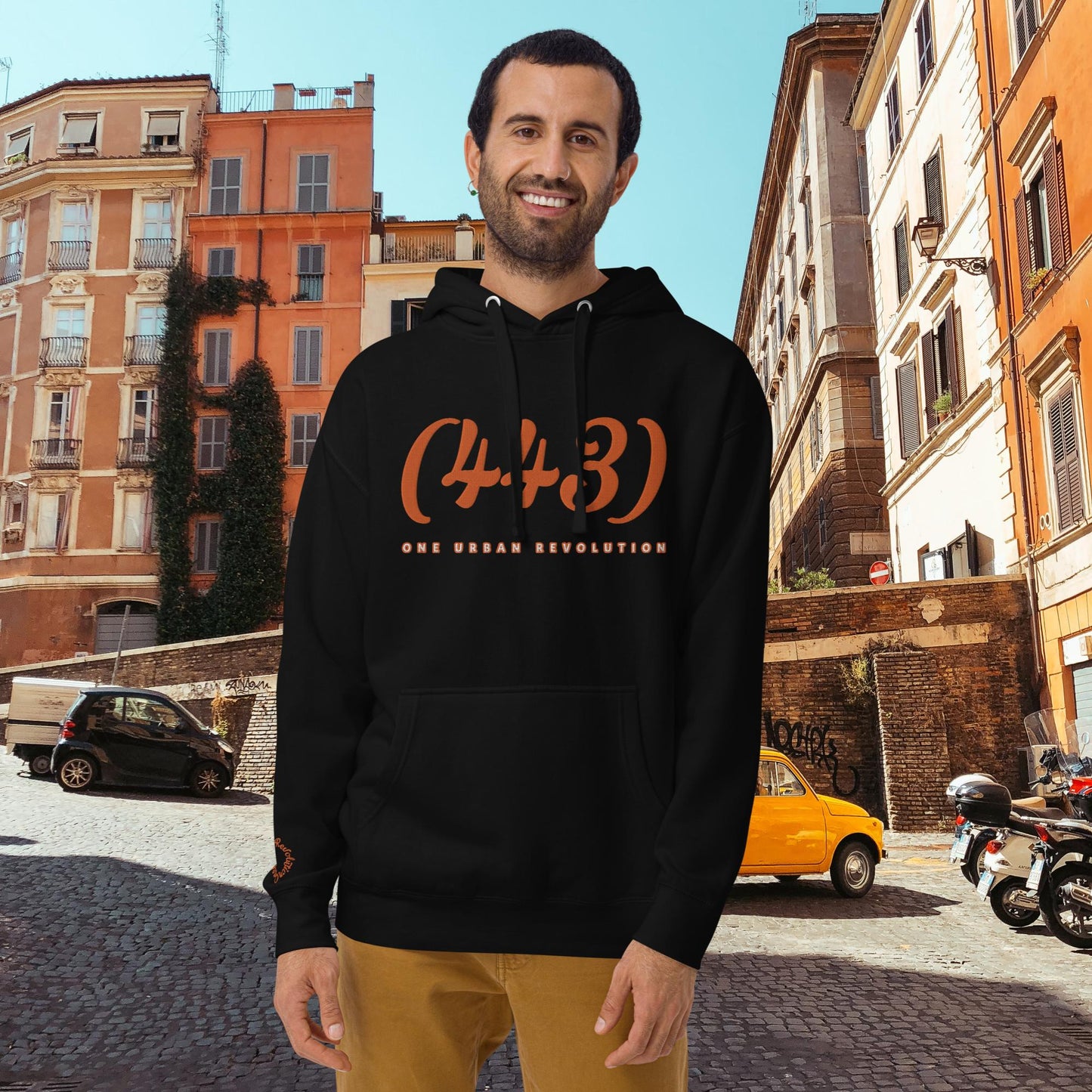 "443" Embroidered Unisex Hoodie