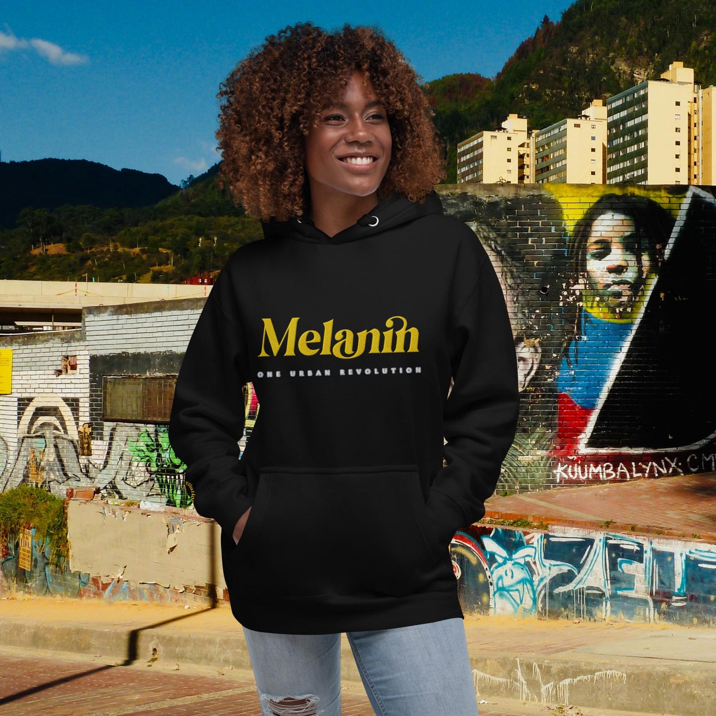 "MELANIN" Embroidered Unisex Hoodie