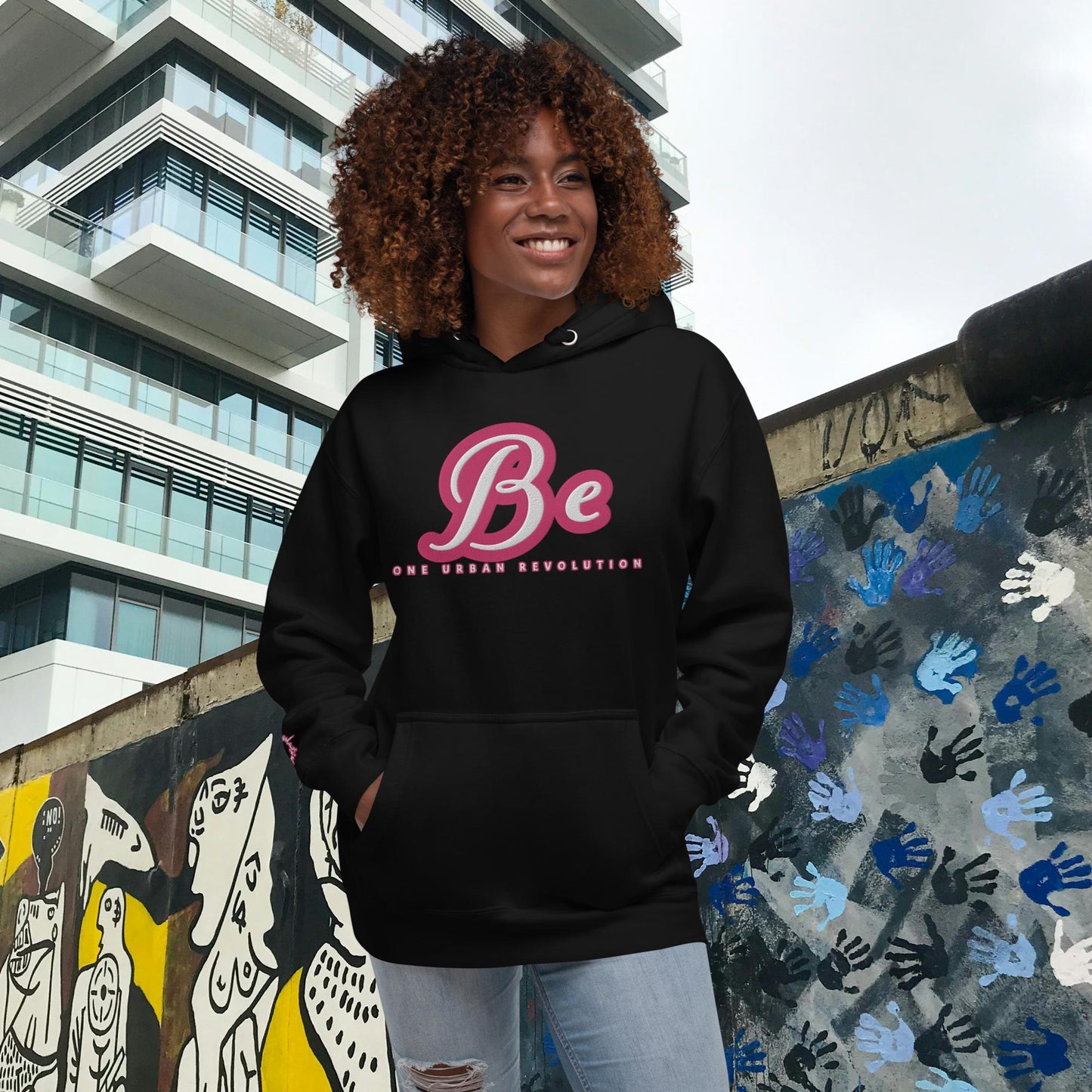 "BE" Embroidered Unisex Hoodie