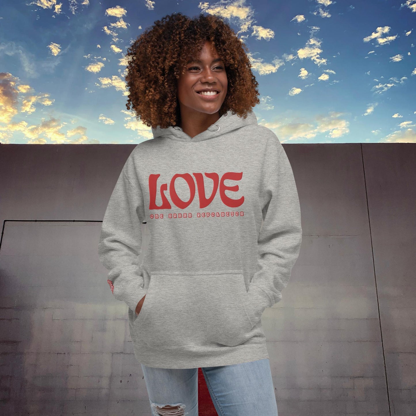 "LOVE" Unisex Embroidered Hoodie