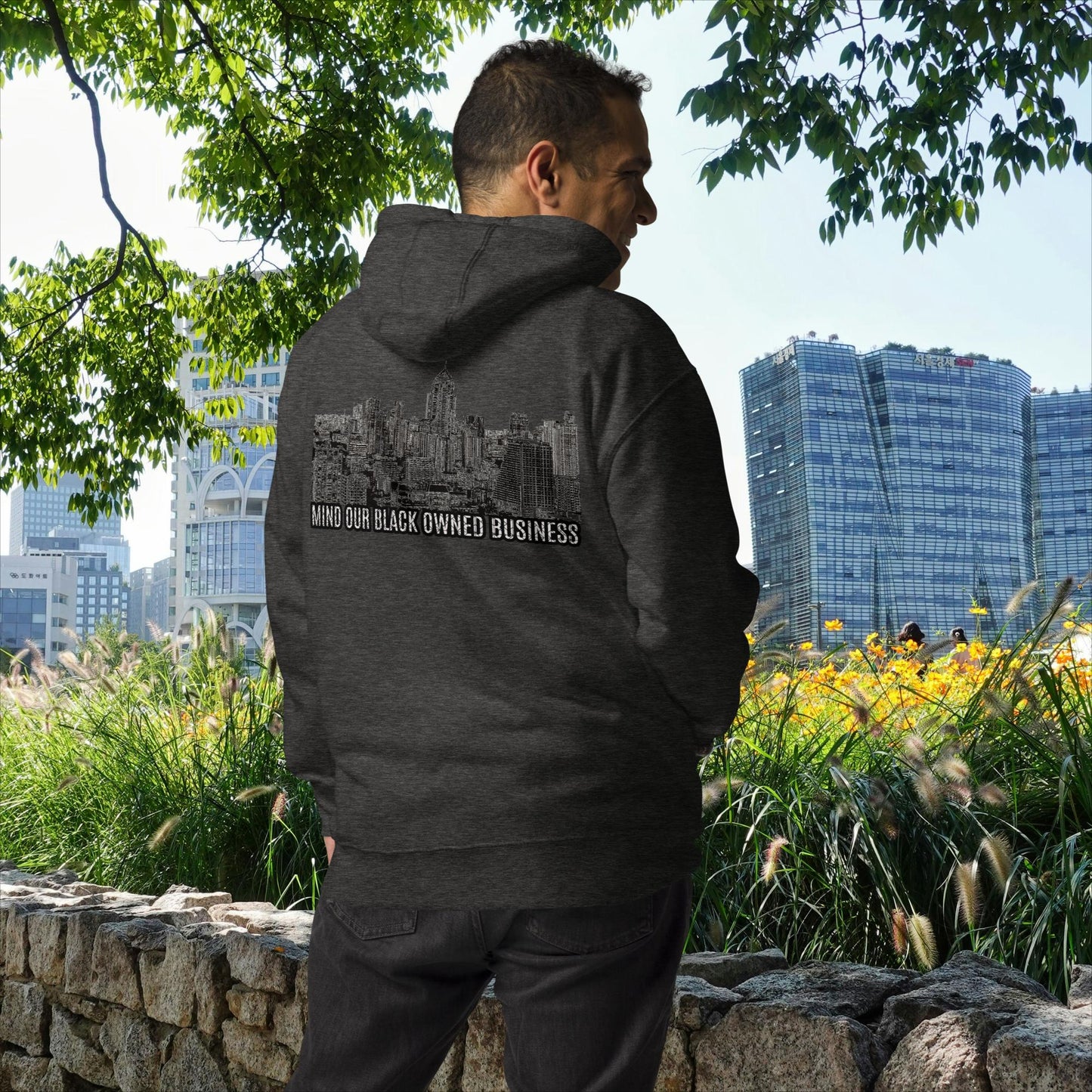 "BLACK WALL STREET" Embroidered Unisex Hoodie