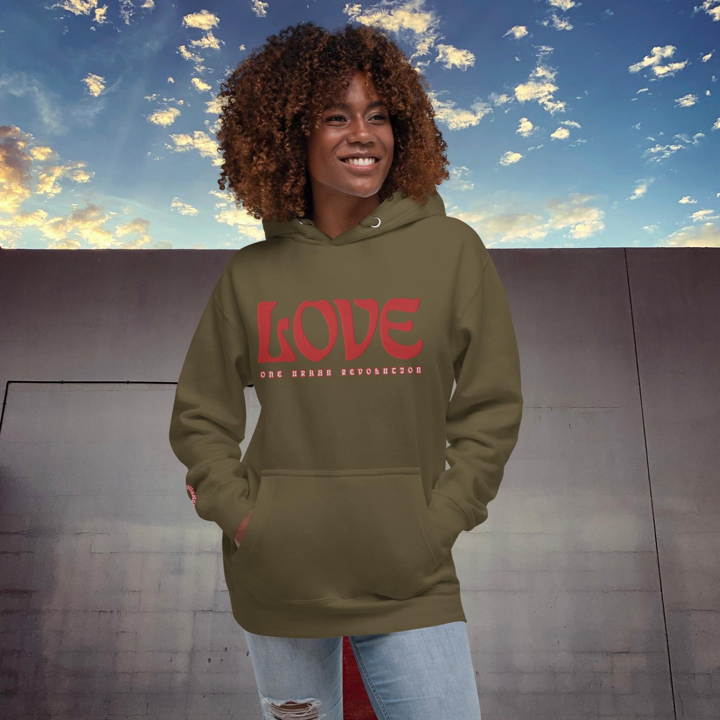 "LOVE" Unisex Embroidered Hoodie