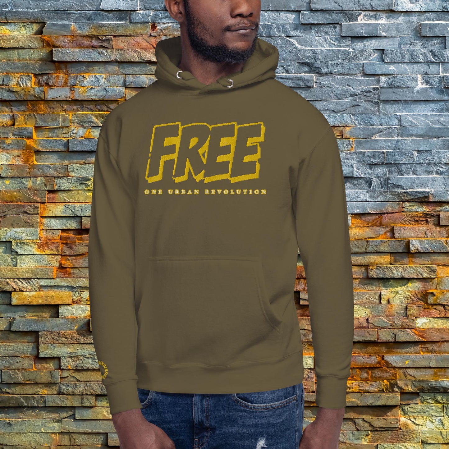 "VINTAGE FREE" Embroidered Unisex Hoodie