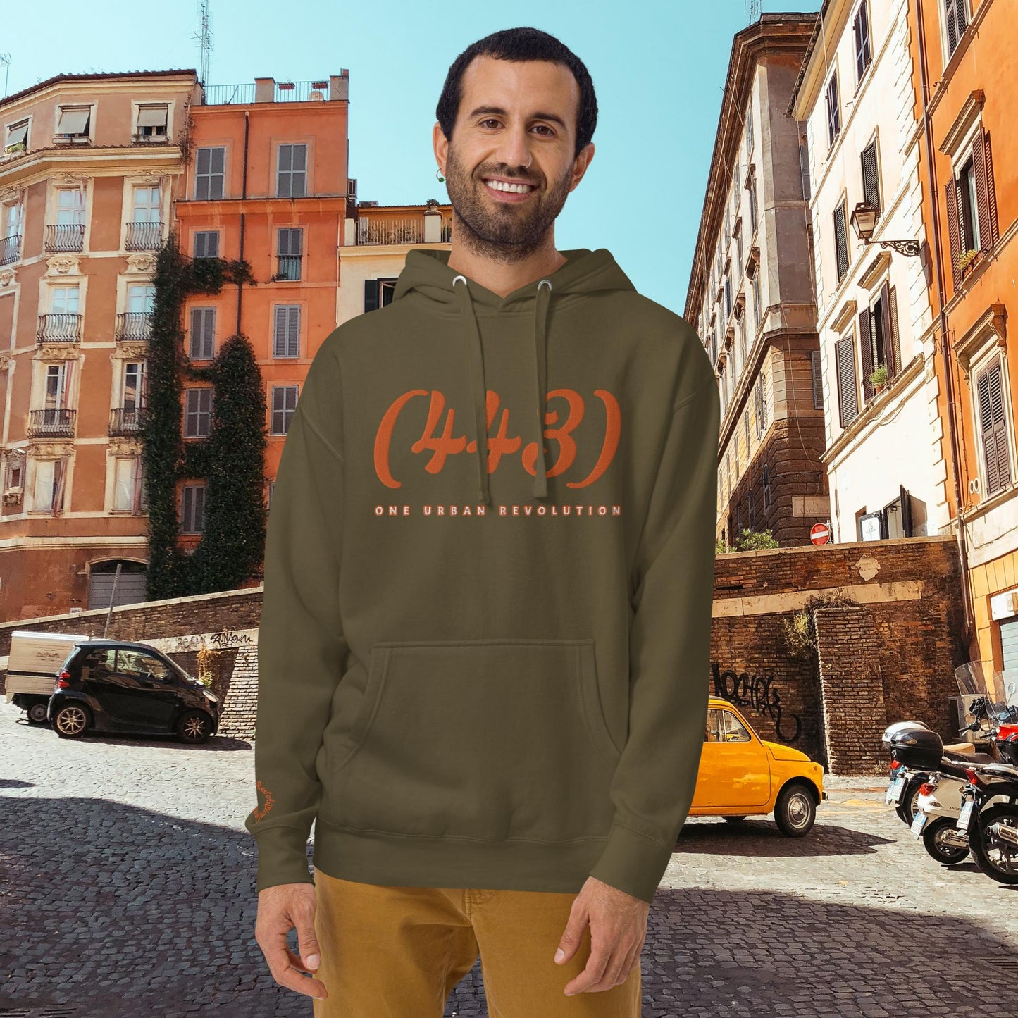 "443" Embroidered Unisex Hoodie