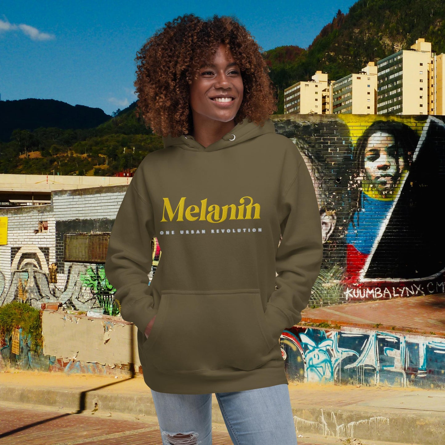 "MELANIN" Embroidered Unisex Hoodie