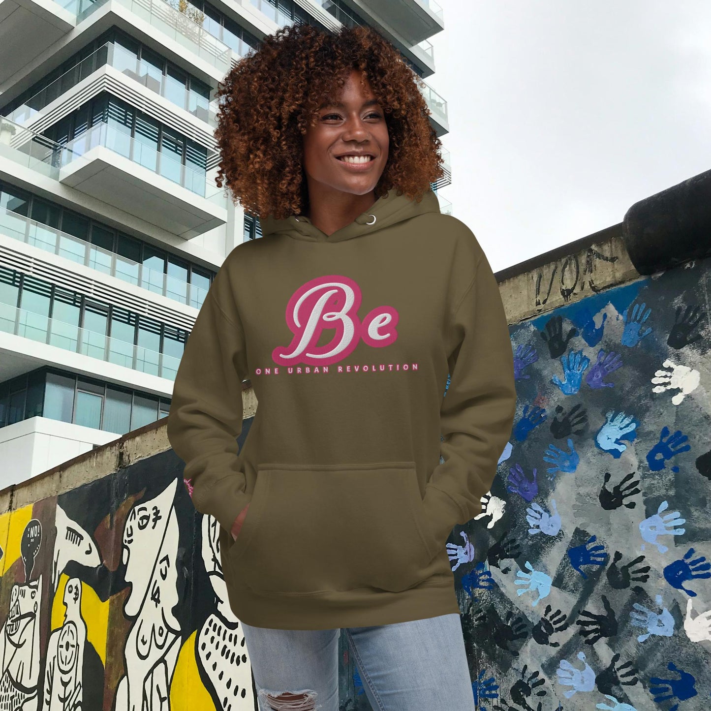 "BE" Embroidered Unisex Hoodie