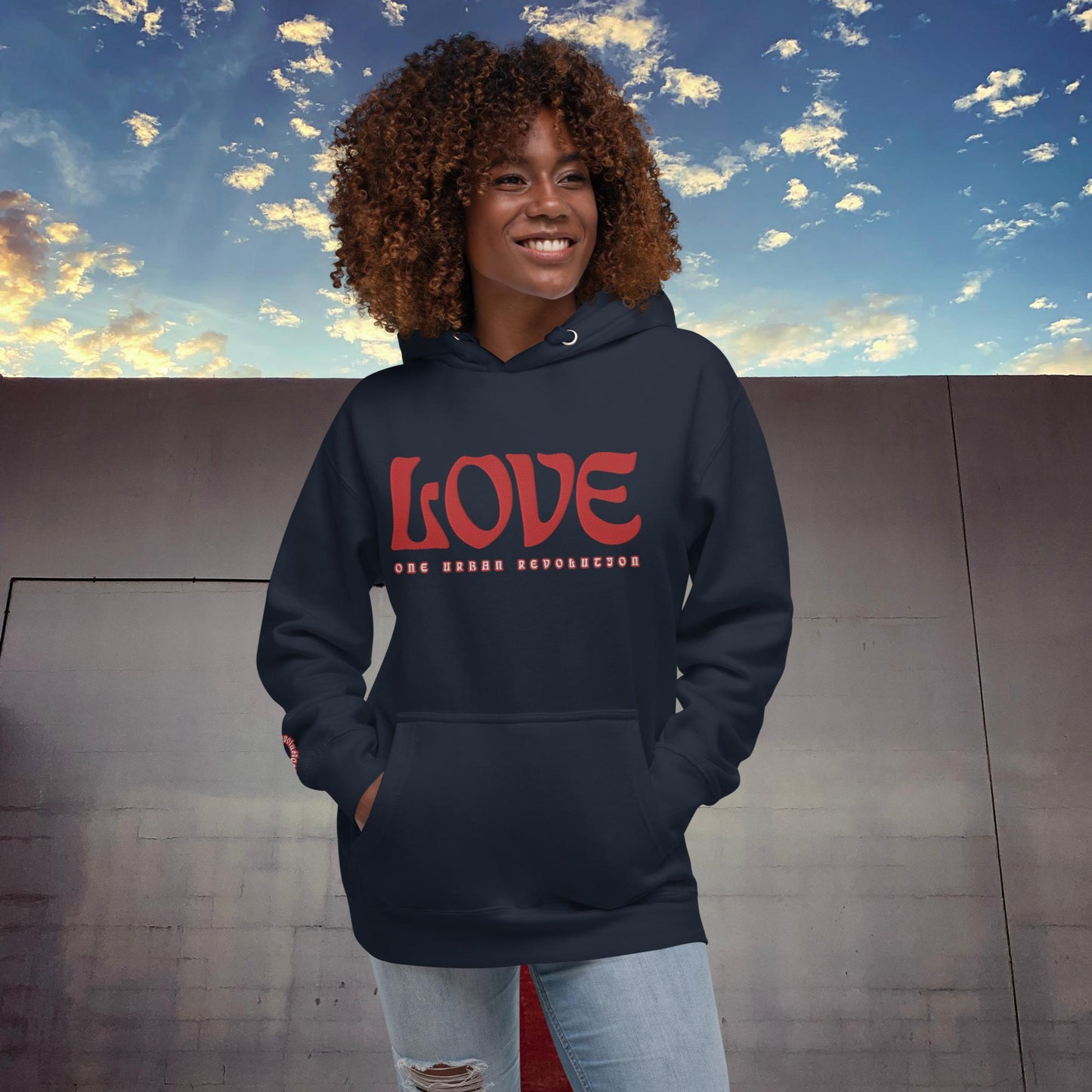 "LOVE" Unisex Embroidered Hoodie