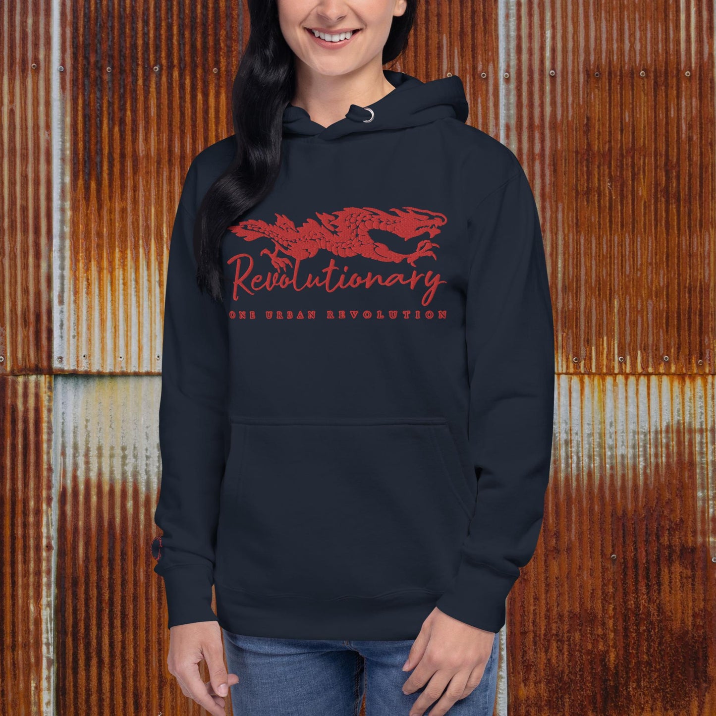 "RED DRAGON" Embroidered Unisex Hoodie