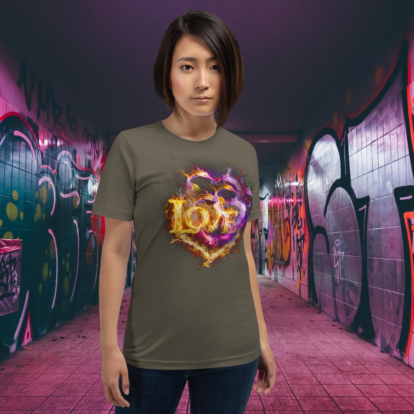 "LOVE FLAMES" Unisex T-shirt