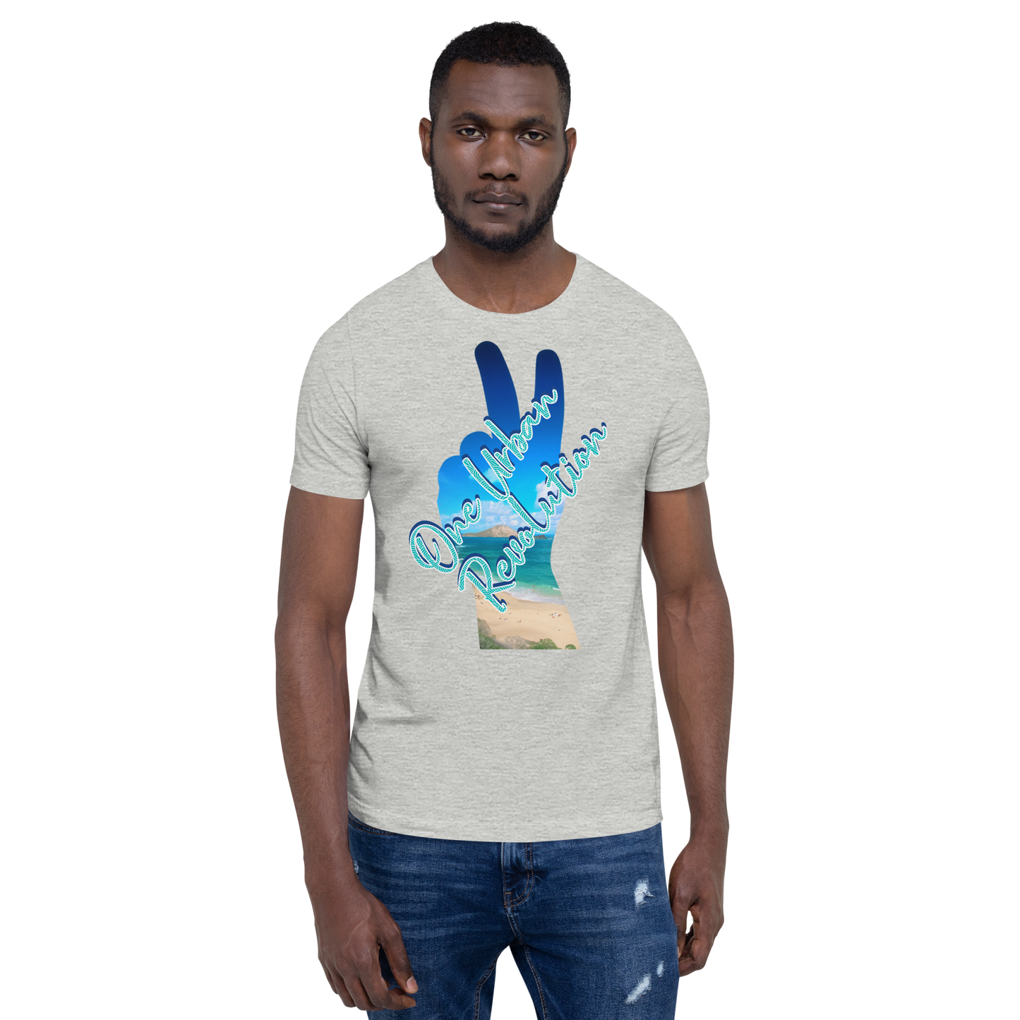 "TROPICAL PEACE" Unisex Tri-blend T-shirt