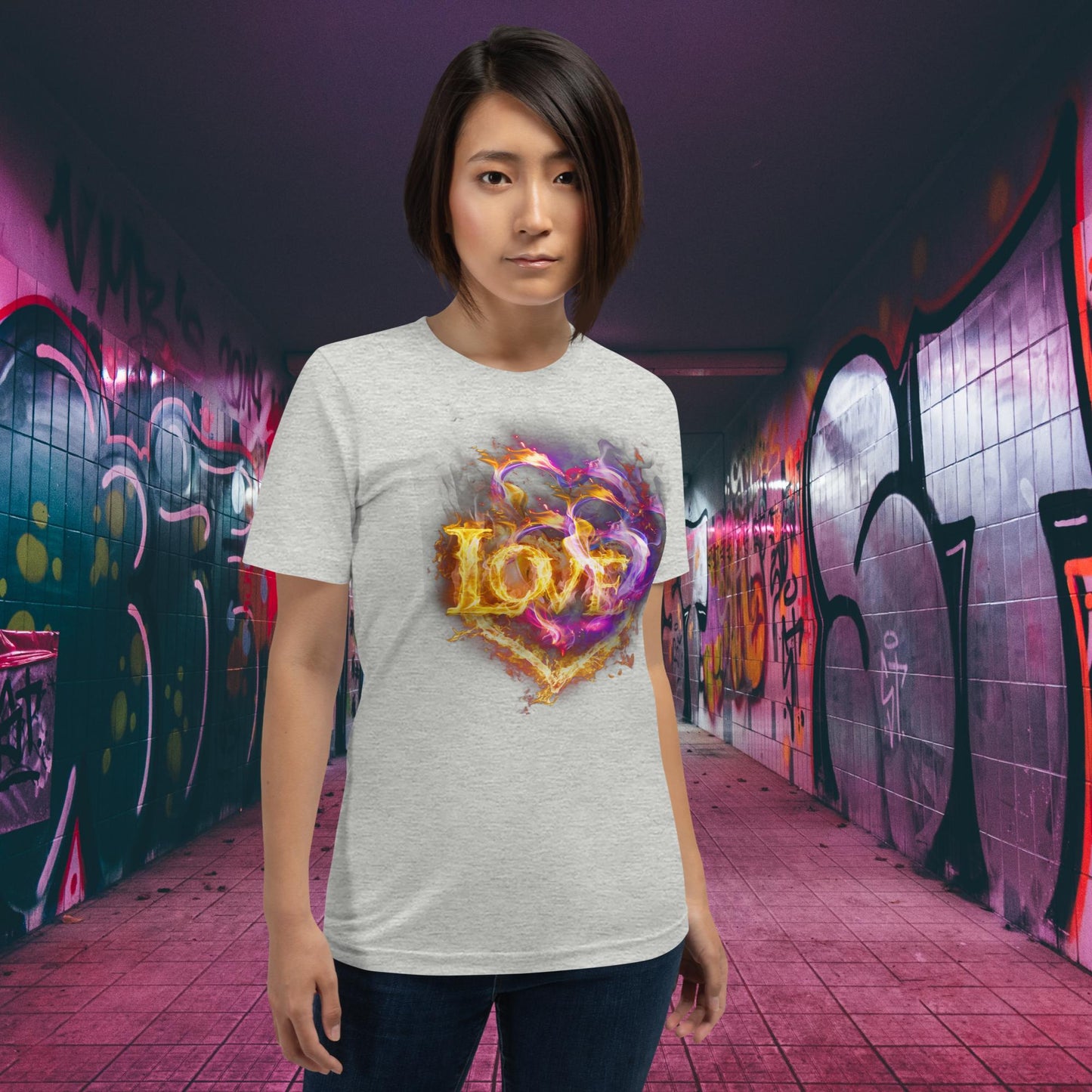 "LOVE FLAMES" Unisex T-shirt