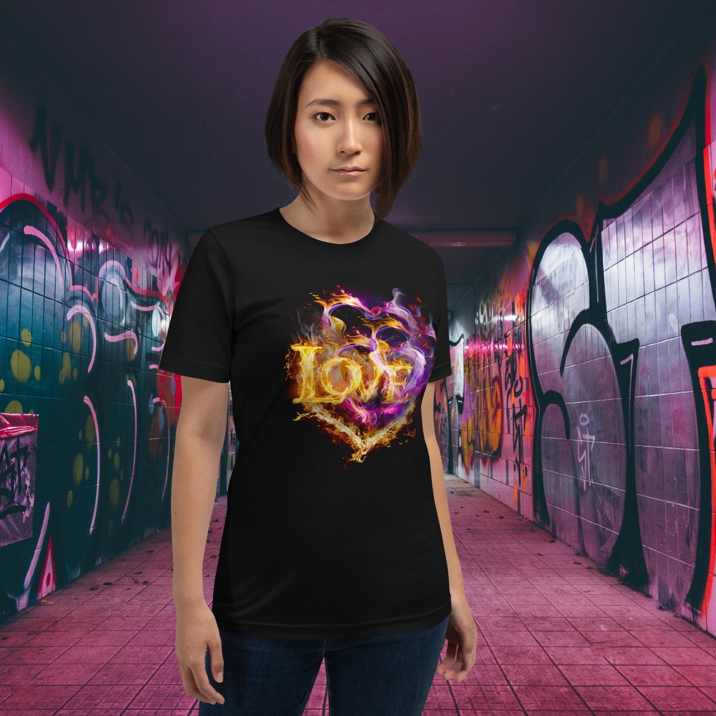 "LOVE FLAMES" Unisex T-shirt