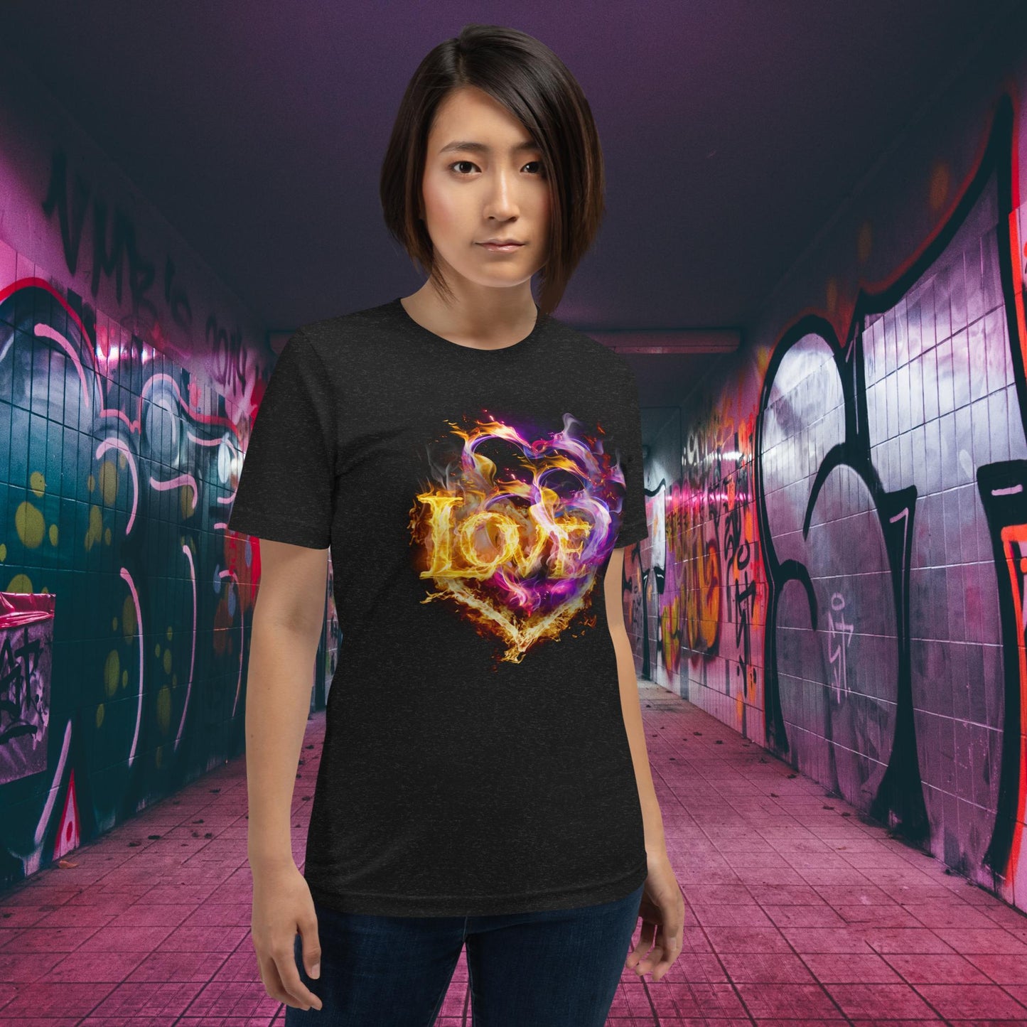 "LOVE FLAMES" Unisex T-shirt