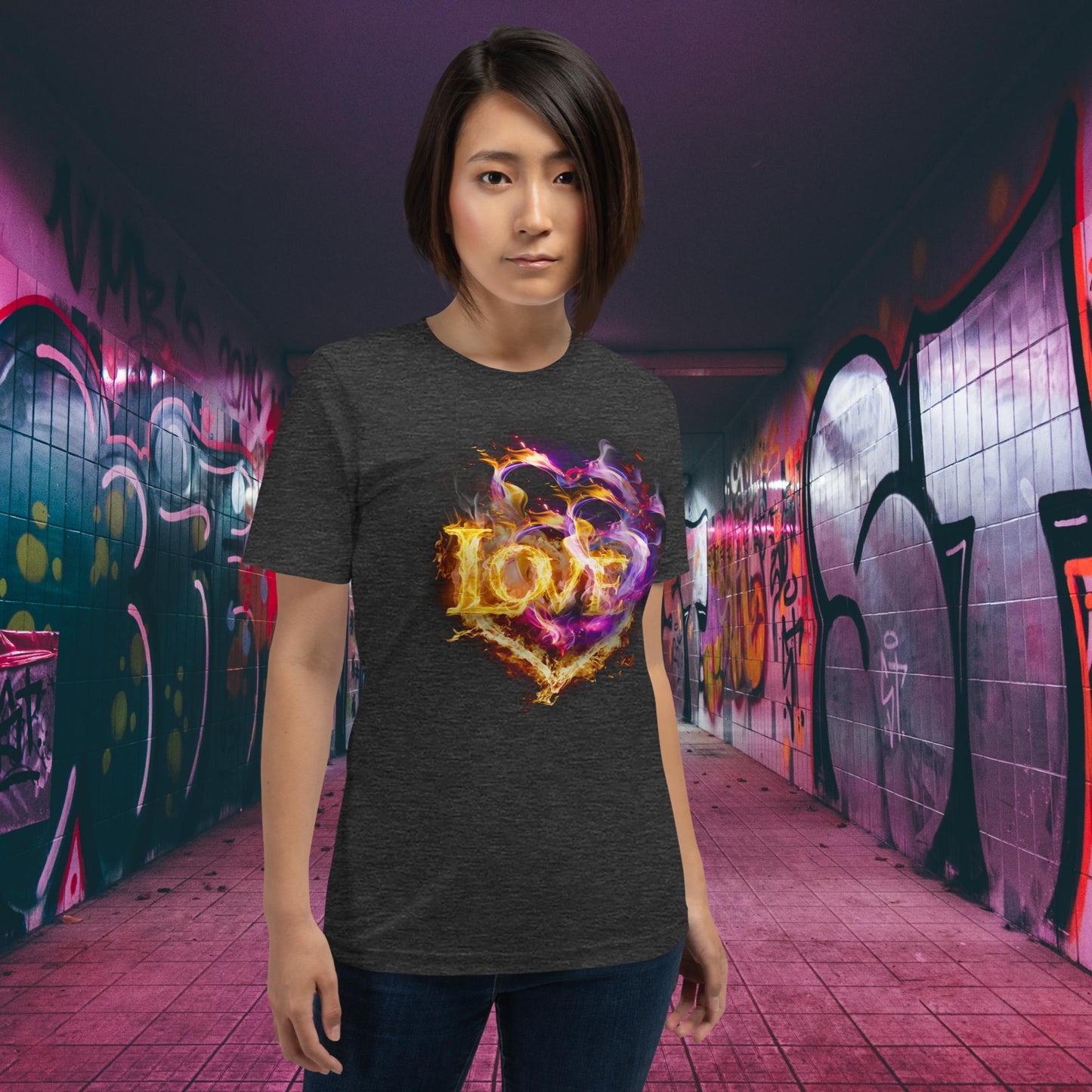 "LOVE FLAMES" Unisex T-shirt