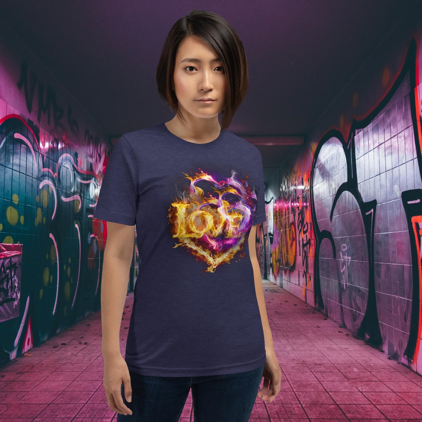 "LOVE FLAMES" Unisex T-shirt