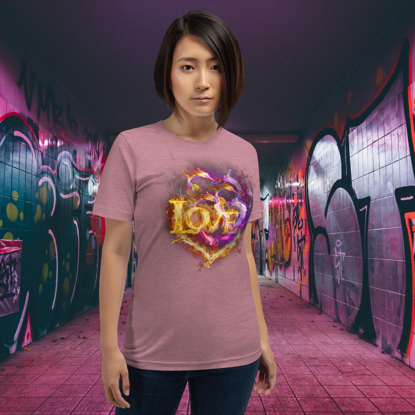 "LOVE FLAMES" Unisex T-shirt