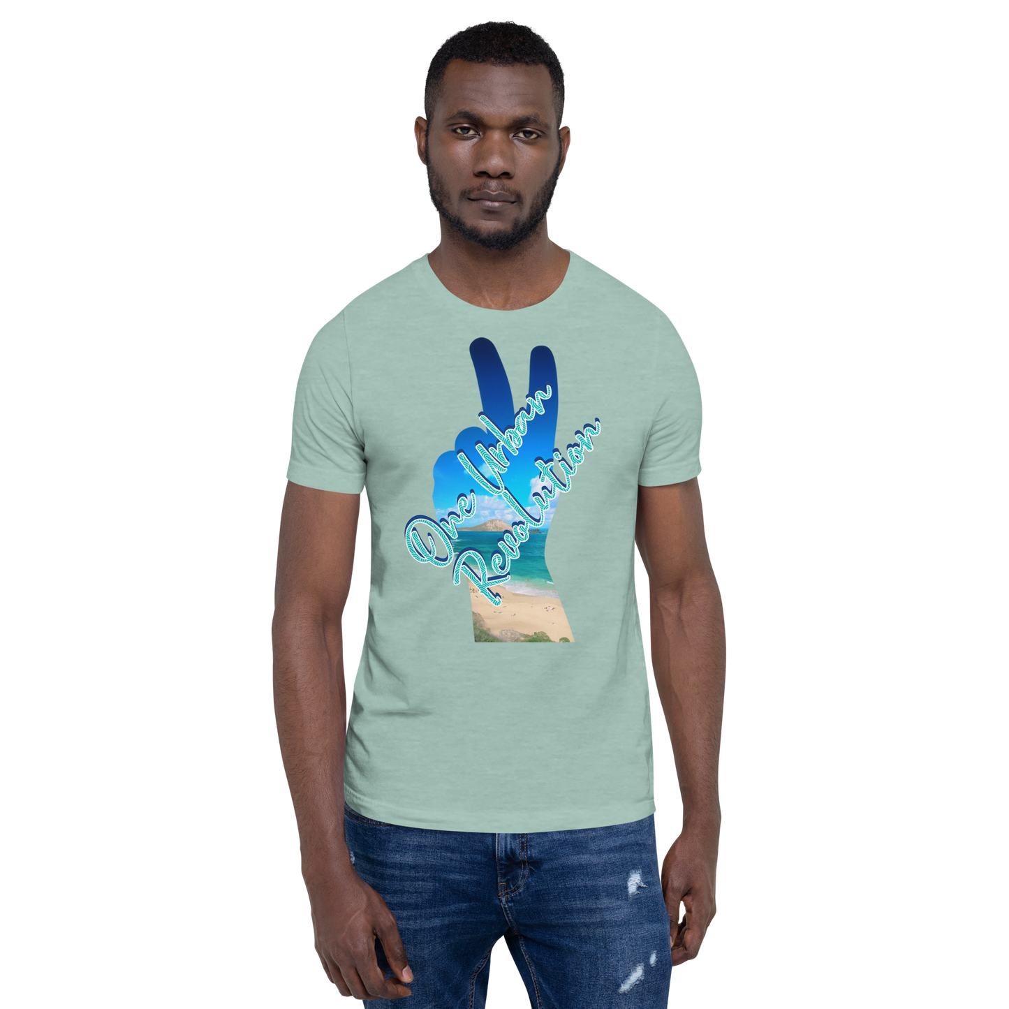 "TROPICAL PEACE" Unisex Tri-blend T-shirt