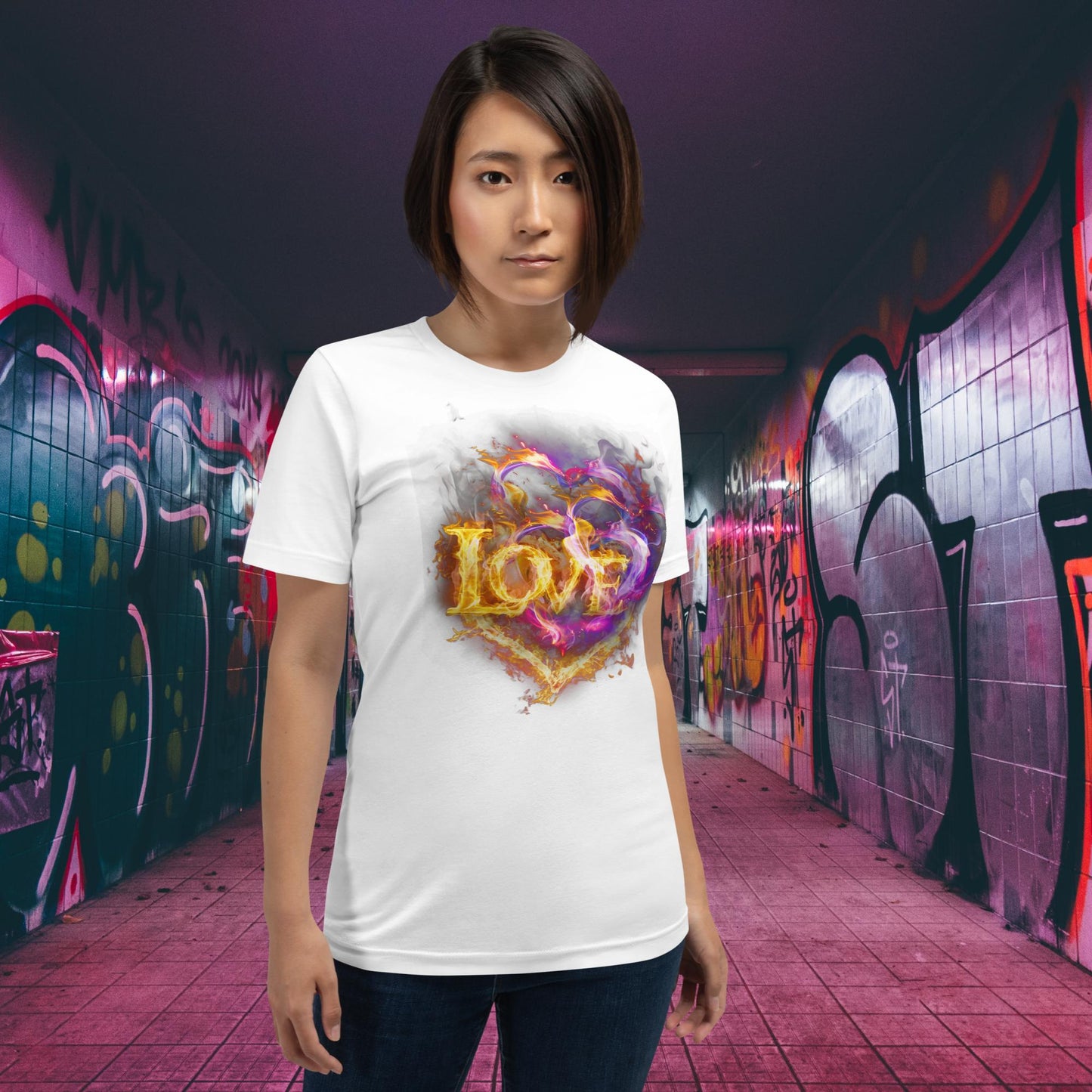 "LOVE FLAMES" Unisex T-shirt