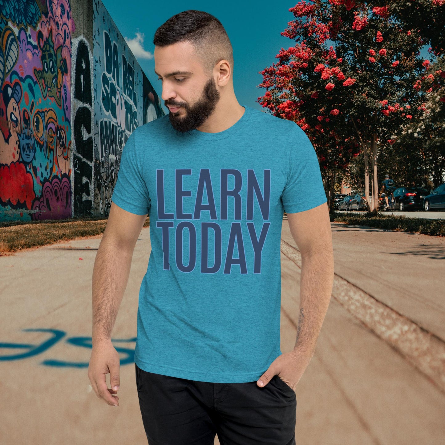 "LEARN TODAY" Unisex Tri-blend T-shirt