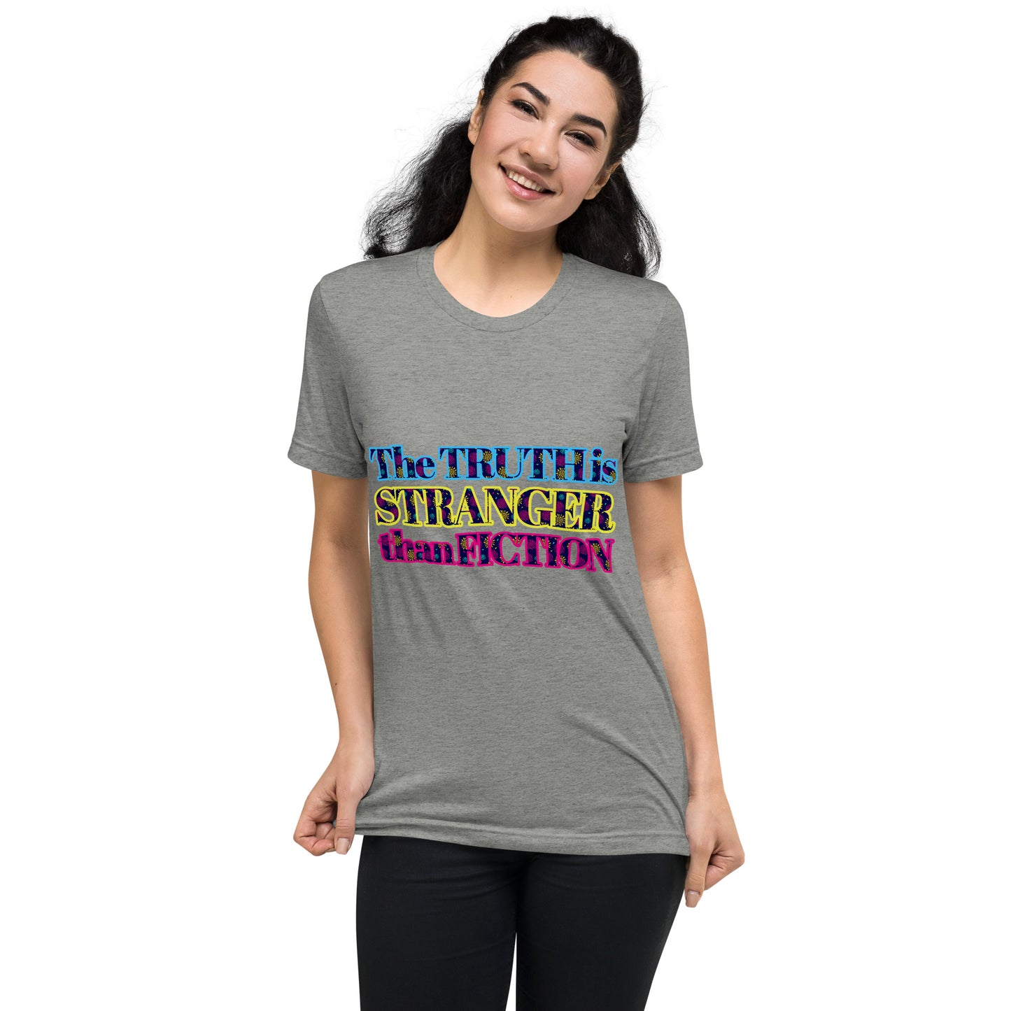 "STRANGER THAN FICTION" Unisex Tri-blend T-shirt