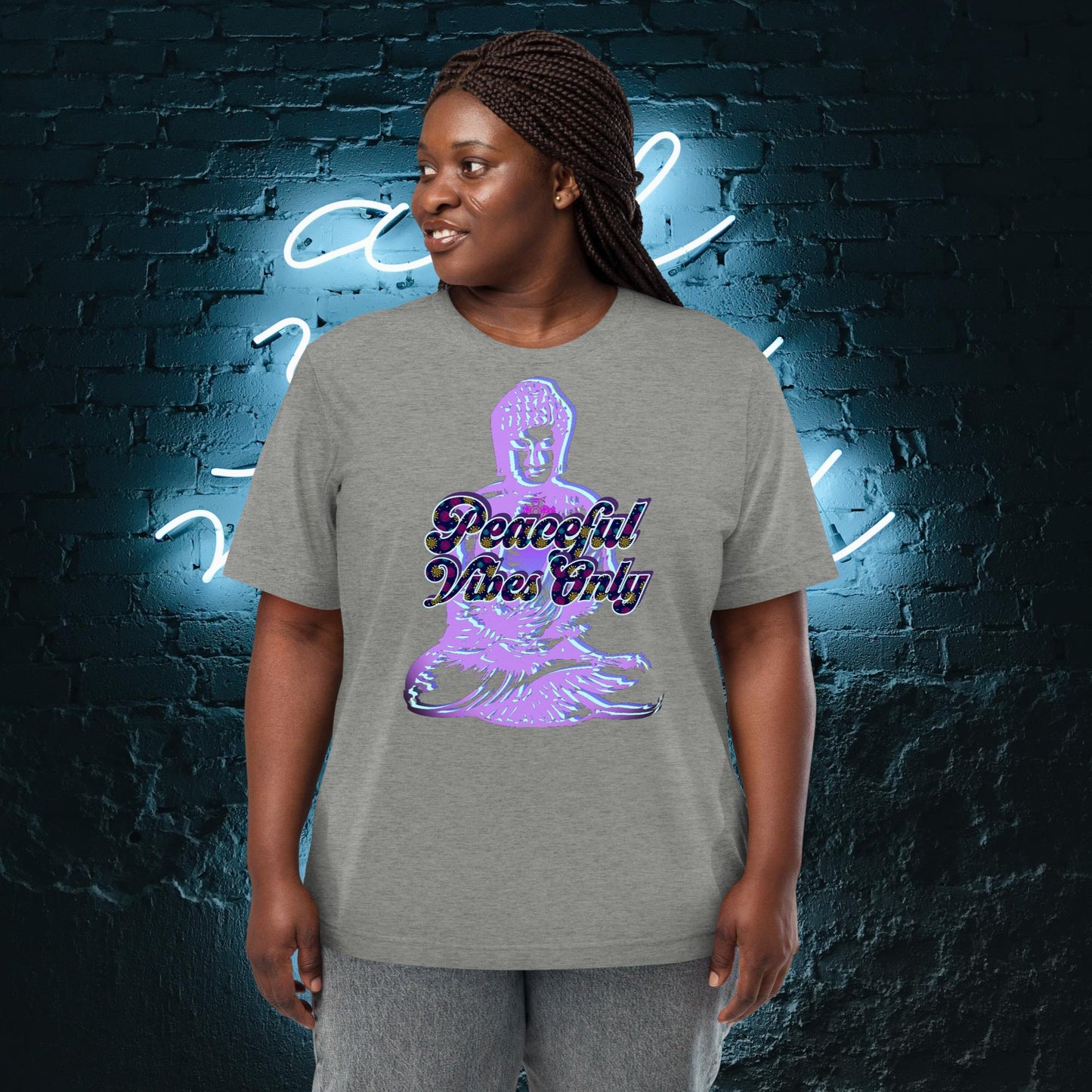 "PEACEFUL VIBES ONLY" Unisex Tri-blend T-shirt