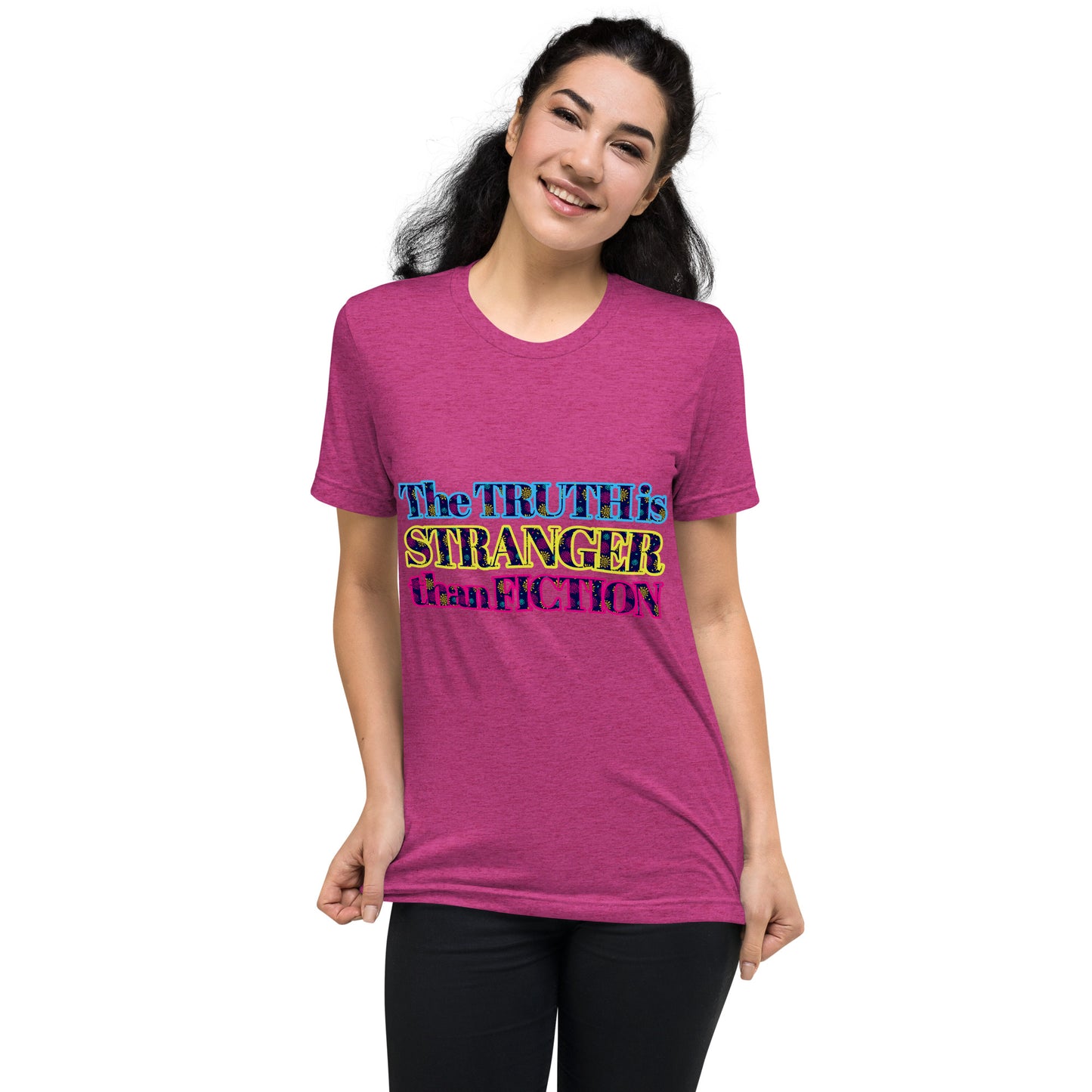 "STRANGER THAN FICTION" Unisex Tri-blend T-shirt