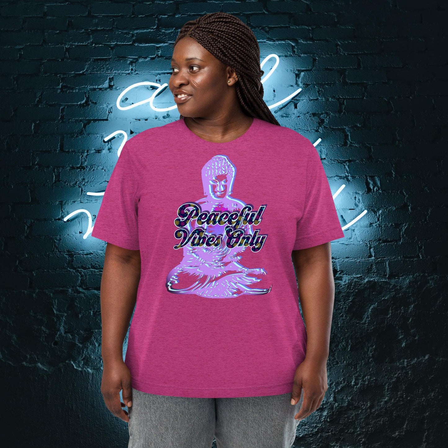 "PEACEFUL VIBES ONLY" Unisex Tri-blend T-shirt