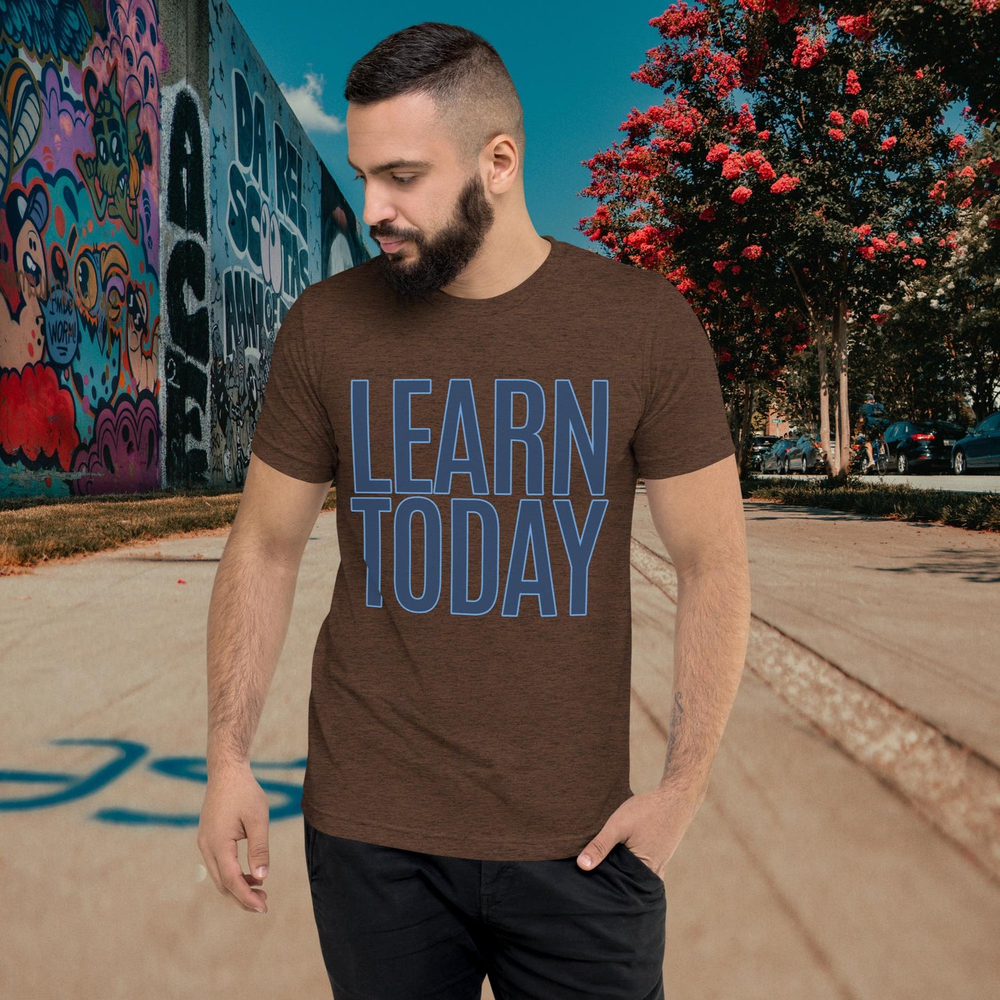 "LEARN TODAY" Unisex Tri-blend T-shirt