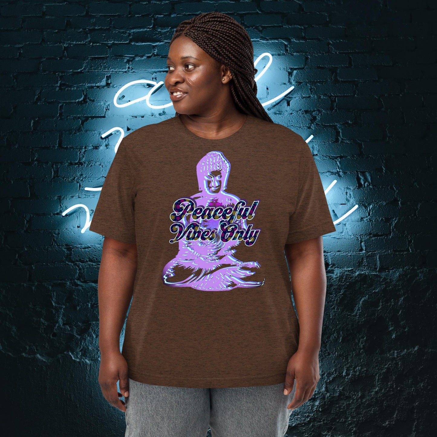 "PEACEFUL VIBES ONLY" Unisex Tri-blend T-shirt