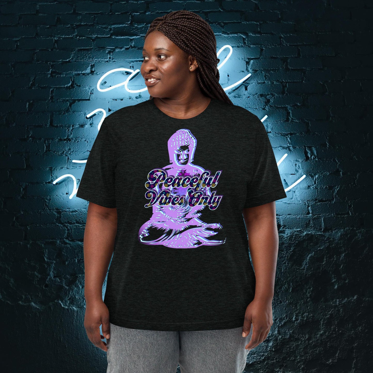 "PEACEFUL VIBES ONLY" Unisex Tri-blend T-shirt