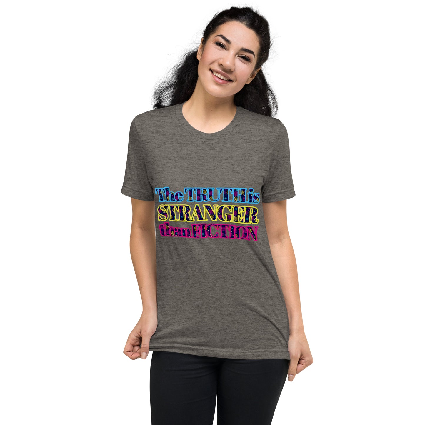 "STRANGER THAN FICTION" Unisex Tri-blend T-shirt