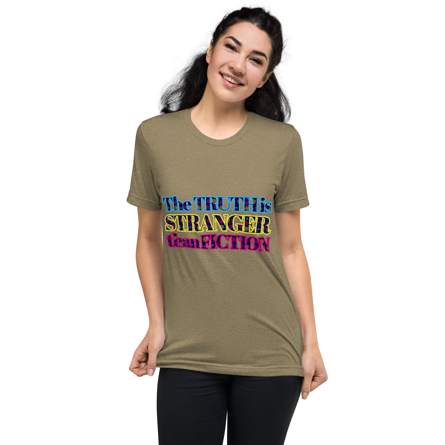 "STRANGER THAN FICTION" Unisex Tri-blend T-shirt