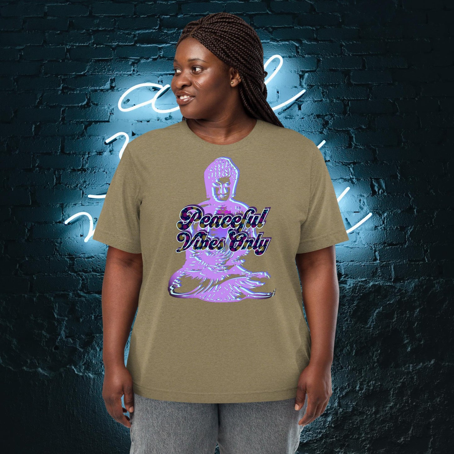 "PEACEFUL VIBES ONLY" Unisex Tri-blend T-shirt