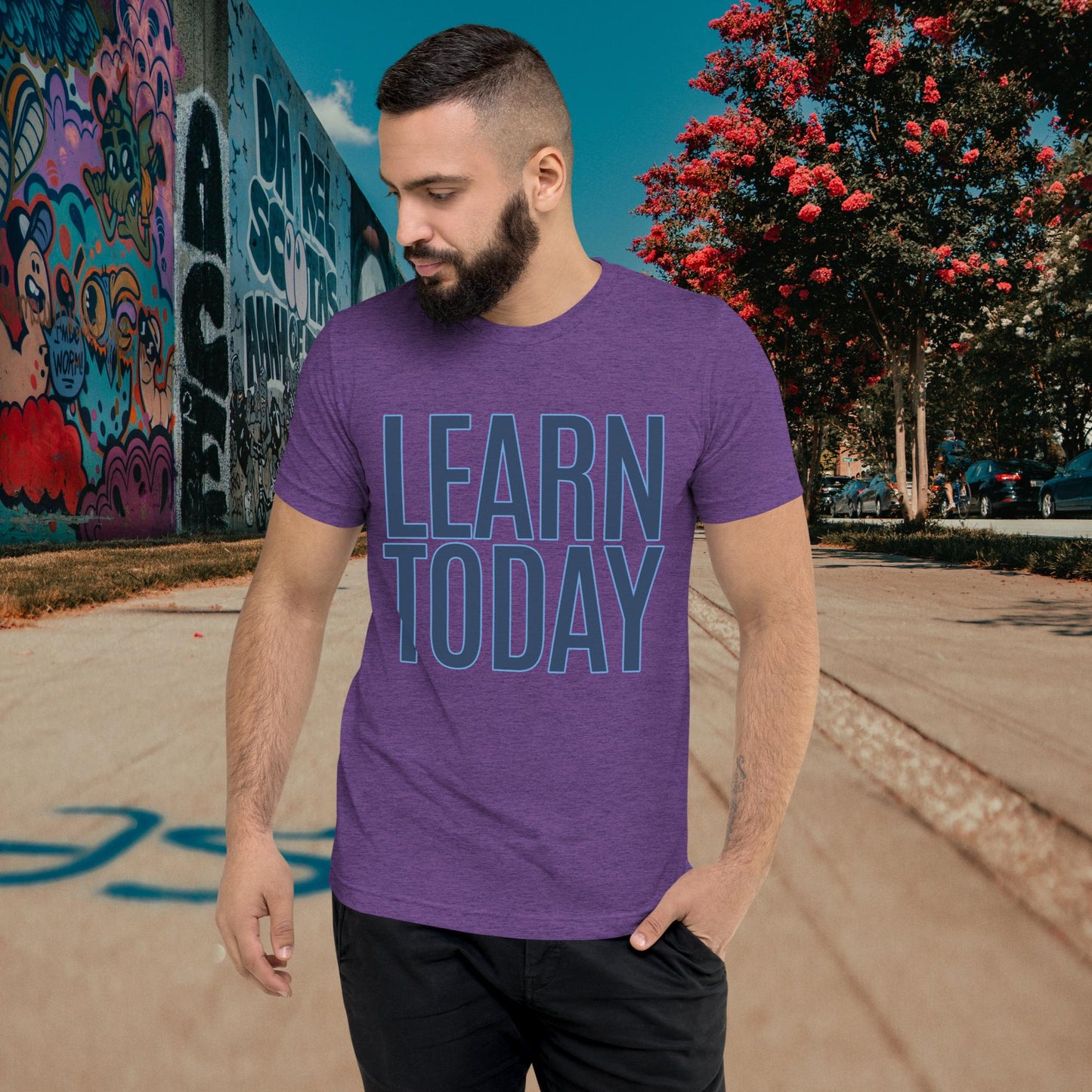 "LEARN TODAY" Unisex Tri-blend T-shirt