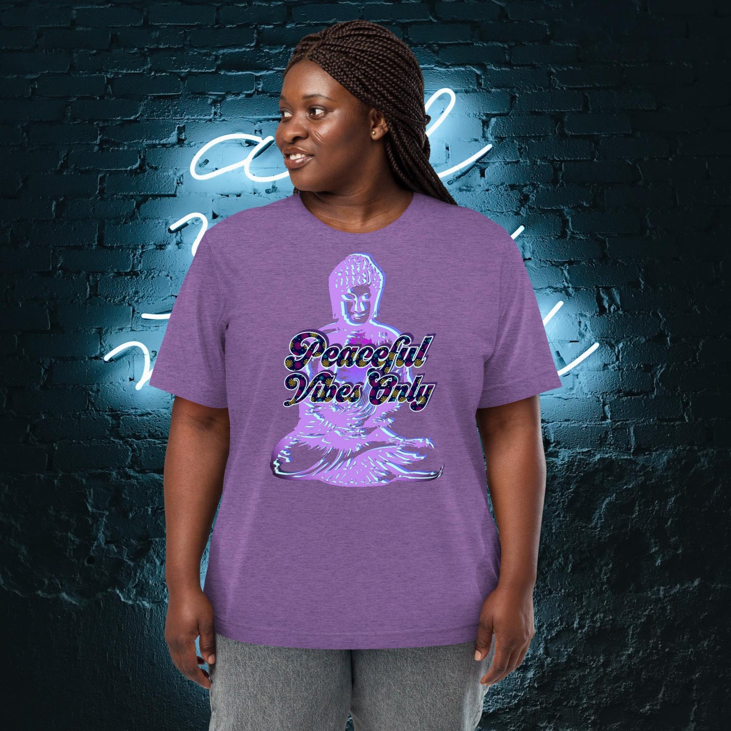 "PEACEFUL VIBES ONLY" Unisex Tri-blend T-shirt