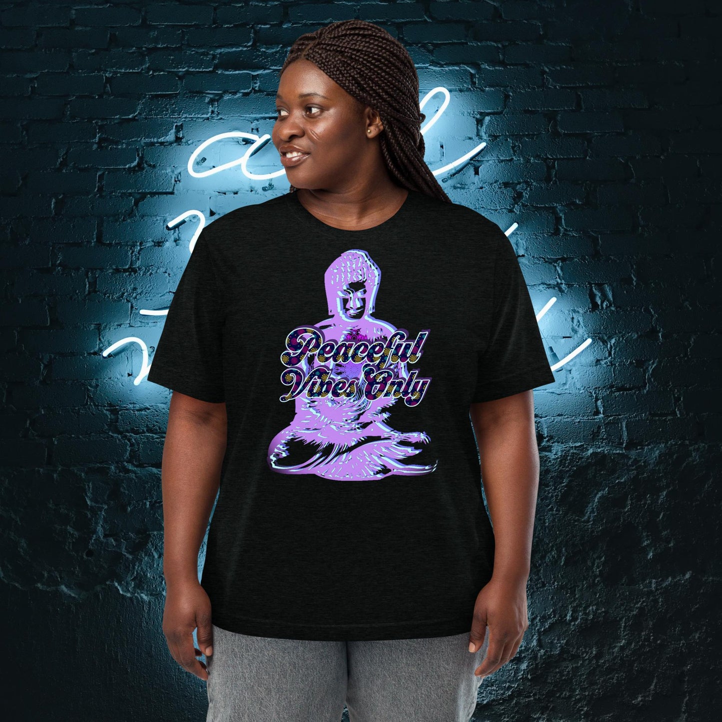 "PEACEFUL VIBES ONLY" Unisex Tri-blend T-shirt