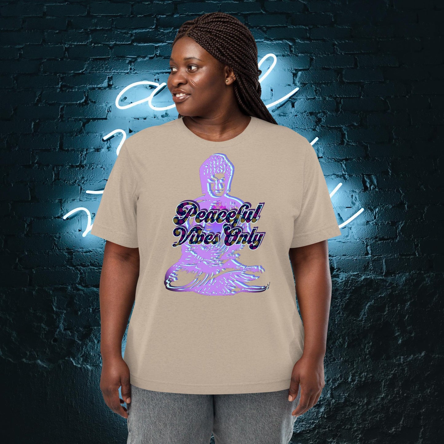 "PEACEFUL VIBES ONLY" Unisex Tri-blend T-shirt