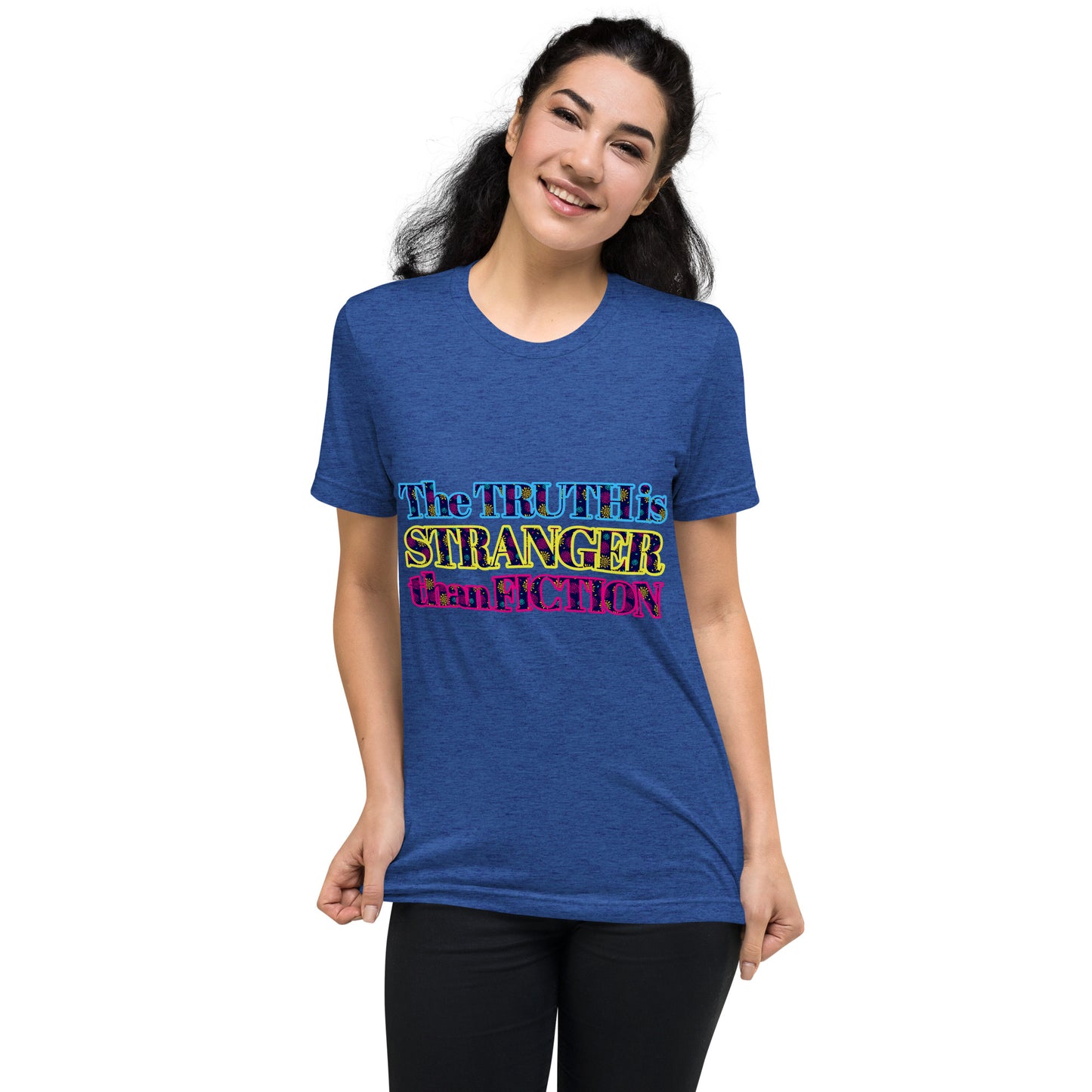 "STRANGER THAN FICTION" Unisex Tri-blend T-shirt