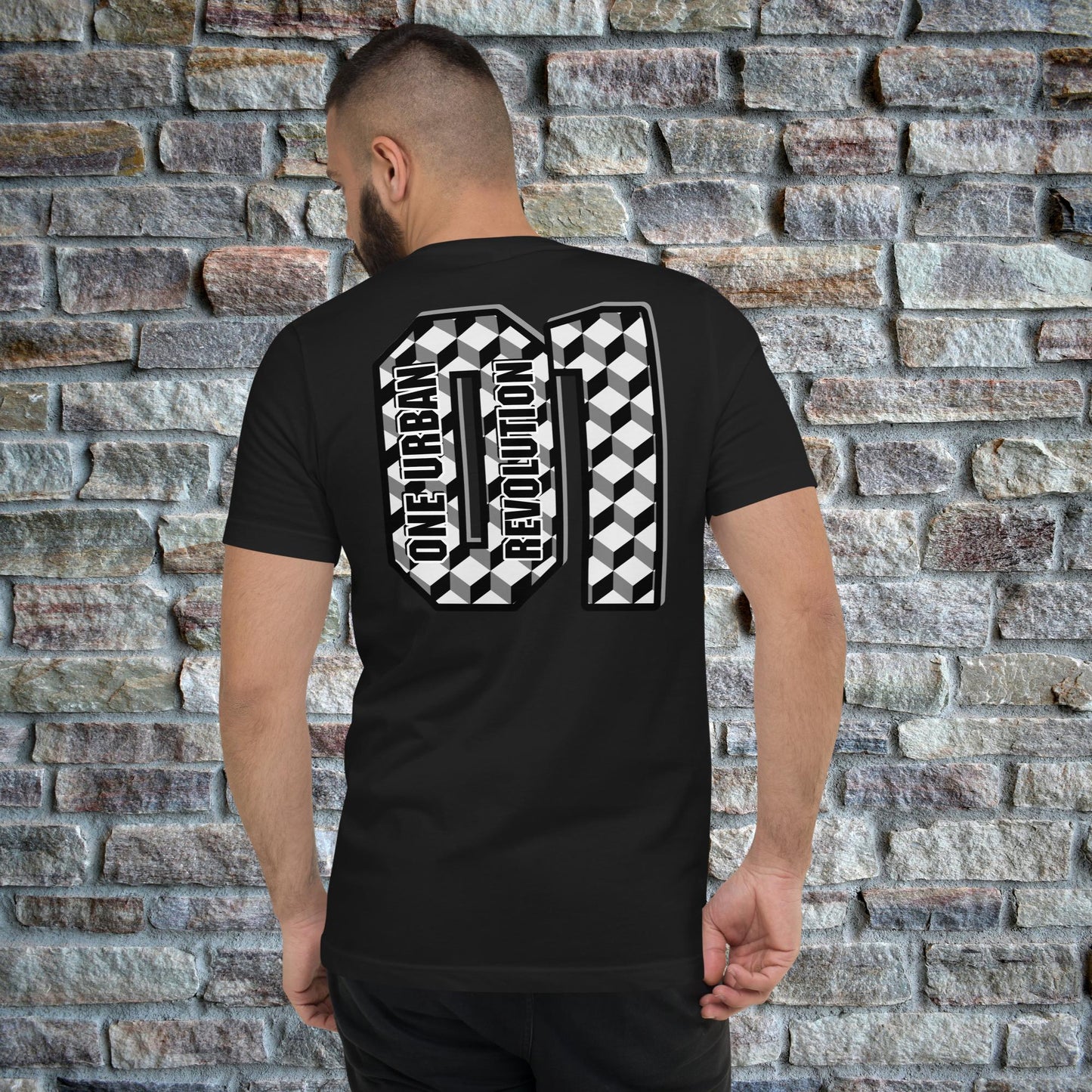 "01" Unisex Short Sleeve V-Neck T-Shirt