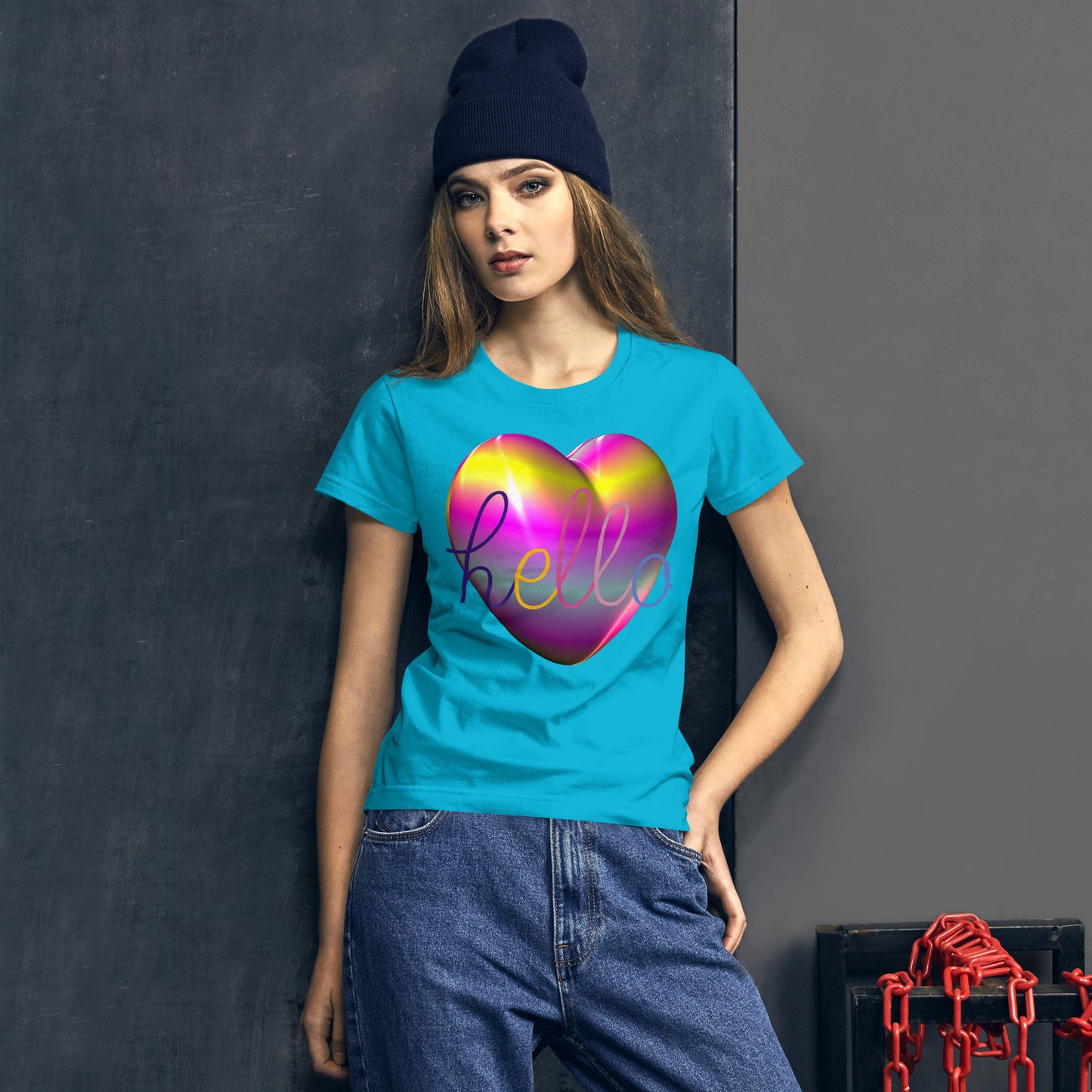 "HELLO LOVE" Women's Short Sleeve T-shirt